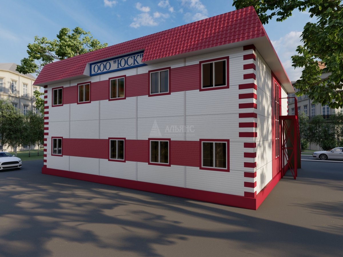 3D визуализация Офис из сэндвич-панелей - фото 4