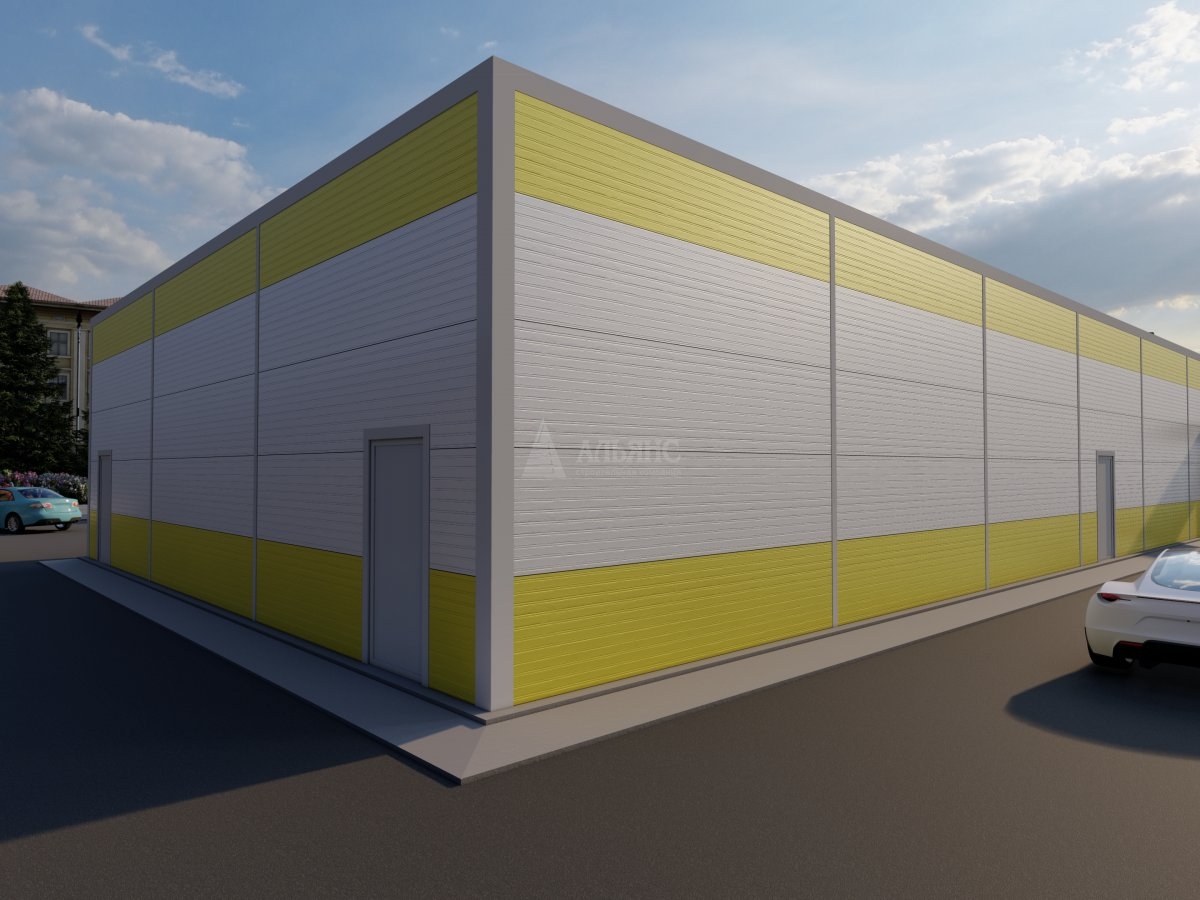 3D визуализация Магазин из сэндвич-панелей - фото 5