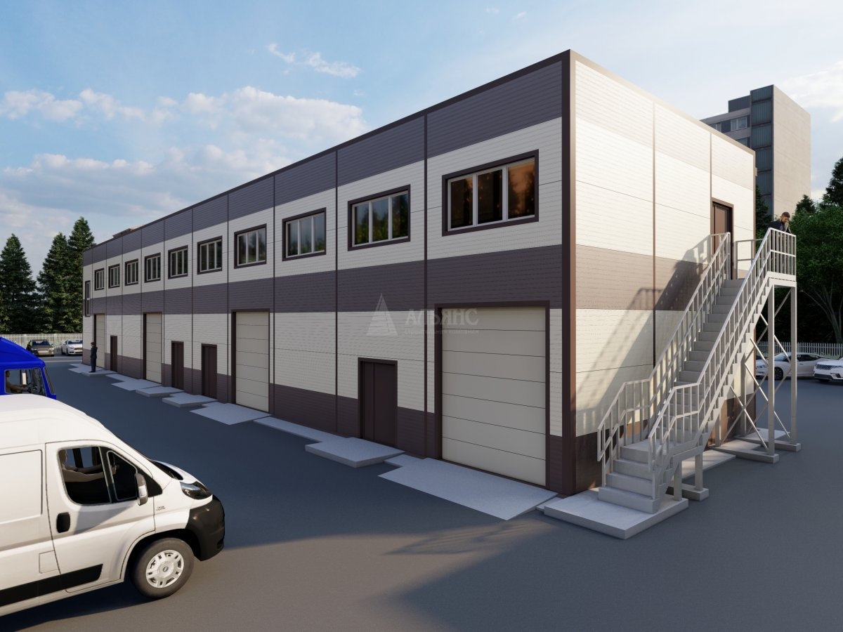 3D визуализация Проект ангара-склада из сэндвич-панелей - фото 4