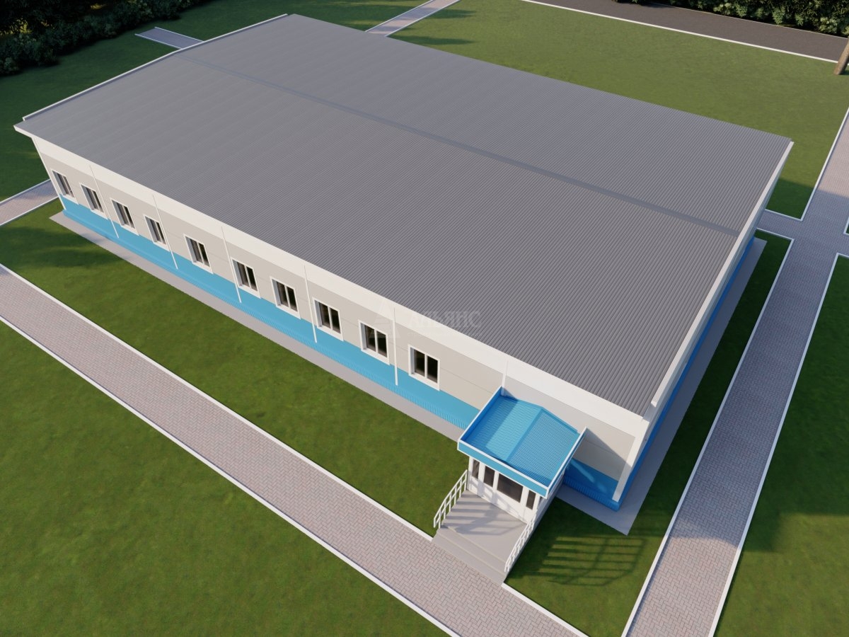 3D визуализация Офисное здание из сэндвич-панелей  - фото 5