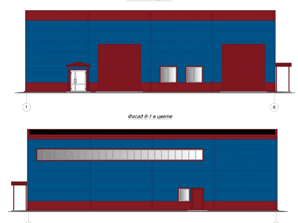 3D визуализация Склад-ангар из сэндвич-панелей - фото 5