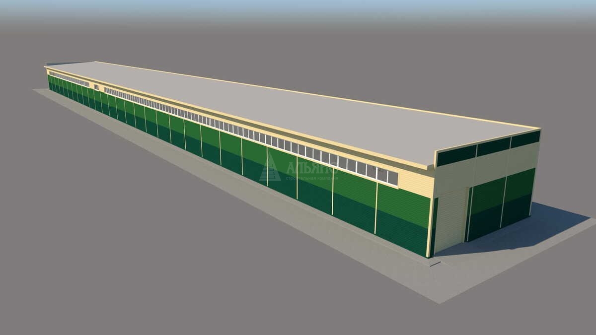 3D визуализация Производственное здание из сэндвич-панелей - фото 17